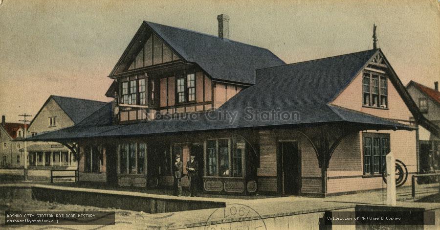 Postcard: Brownville Junction, Maine.  Canadian Pacific Railroad Station